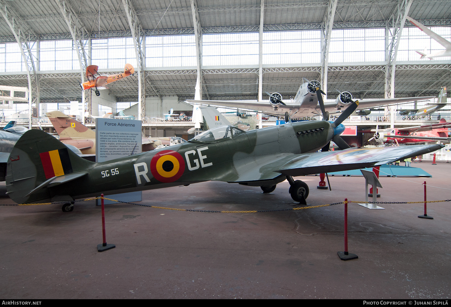 Aircraft Photo of SG-55 | Supermarine 379 Spitfire FR14C | Belgium - Air Force | AirHistory.net #220759