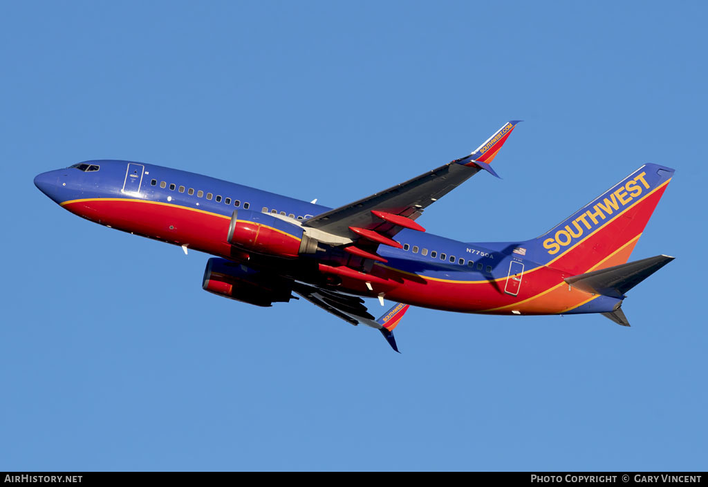 Aircraft Photo of N7750A | Boeing 737-7BD | Southwest Airlines | AirHistory.net #220897