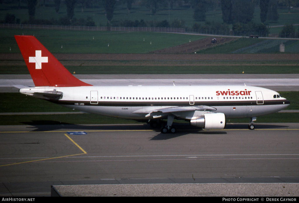 Aircraft Photo of HB-IPD | Airbus A310-221 | Swissair | AirHistory.net #221176