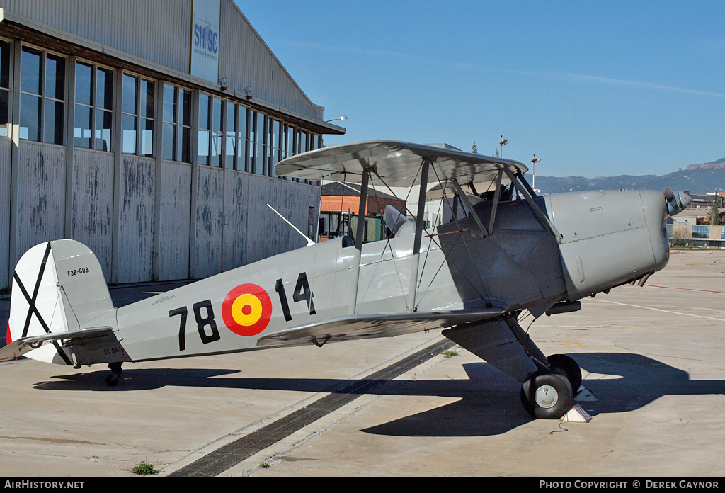 Aircraft Photo of EC-DAU / E3B-608 | CASA 1.131E Jungmann | Spain - Air Force | AirHistory.net #221201