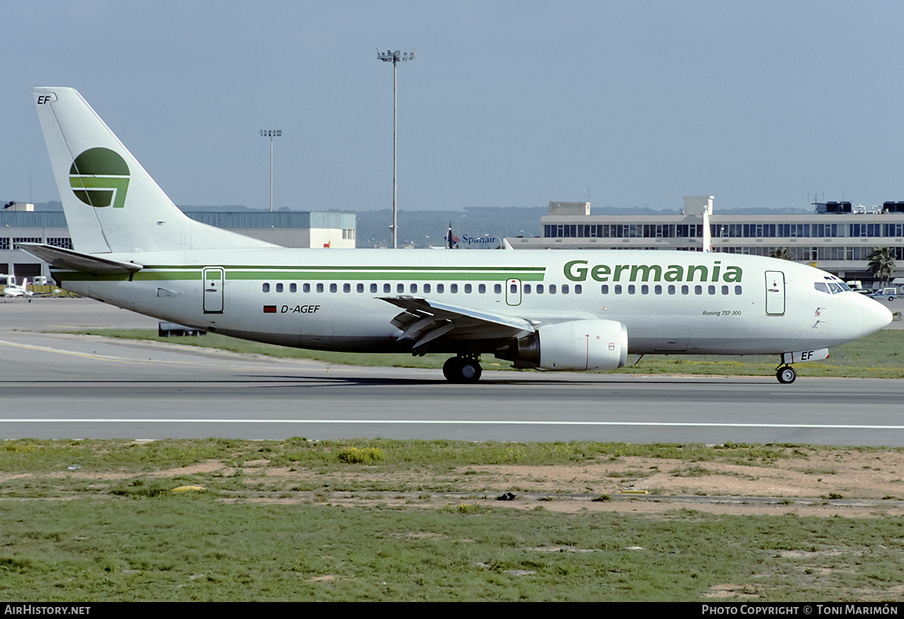 Aircraft Photo of D-AGEF | Boeing 737-35B | Germania | AirHistory.net #221221
