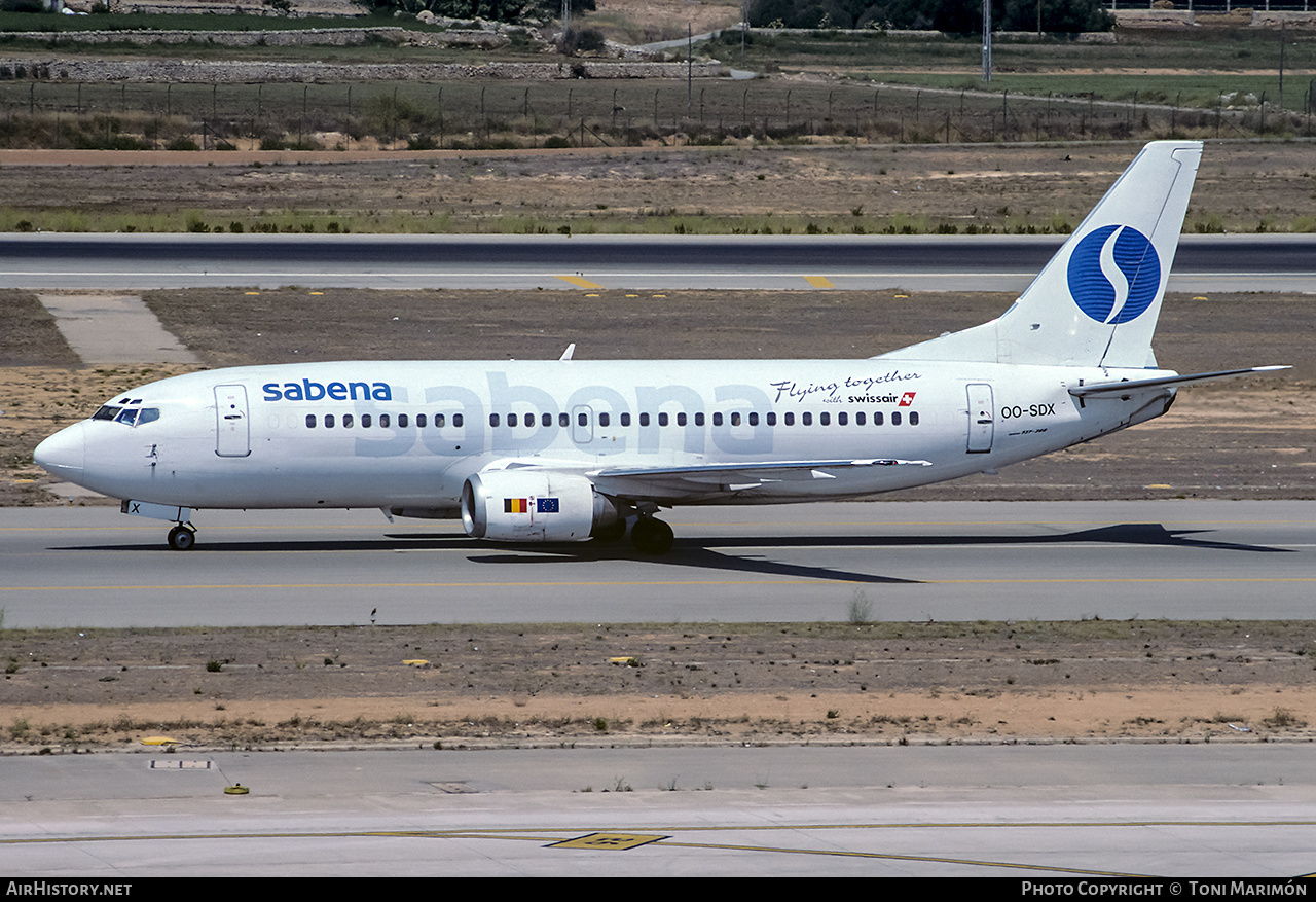 Aircraft Photo of OO-SDX | Boeing 737-329 | Sabena | AirHistory.net #221254