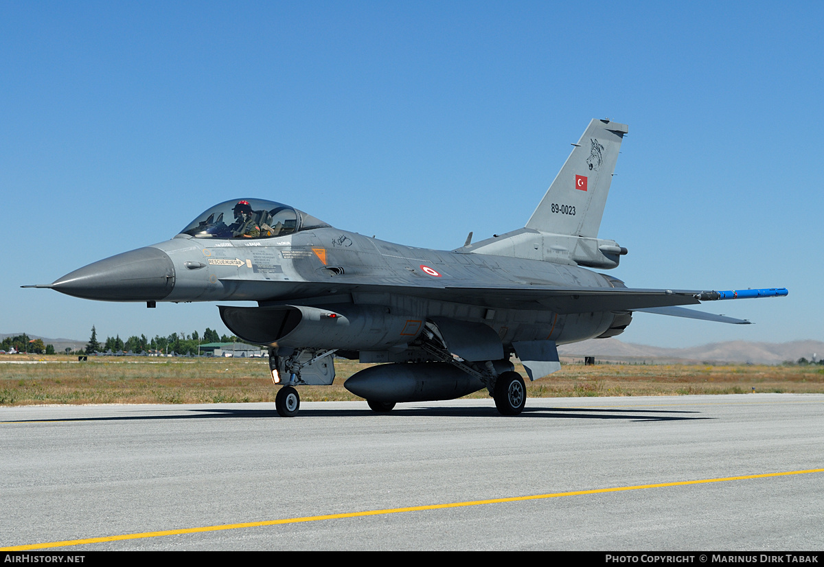 Aircraft Photo of 89-0023 | General Dynamics F-16CG Night Falcon | Turkey - Air Force | AirHistory.net #221455