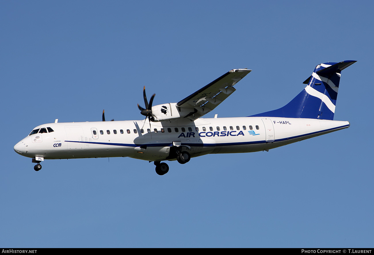 Aircraft Photo of F-HAPL | ATR ATR-72-500 (ATR-72-212A) | Air Corsica | AirHistory.net #221639