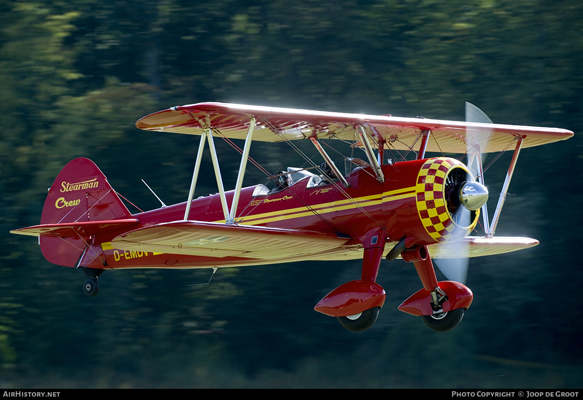 Aircraft Photo of D-EMDV | Boeing PT-13D Kaydet (E75) | Stearman Crew | AirHistory.net #221646