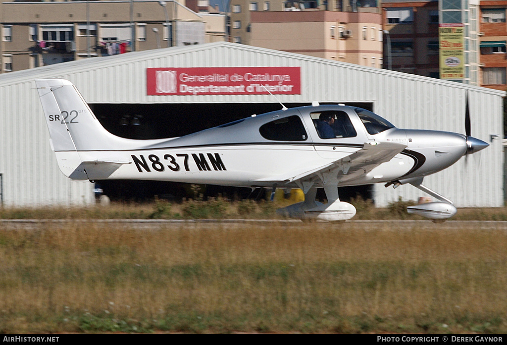 Aircraft Photo of N837MM | Cirrus SR-22 G5-GTS | AirHistory.net #221759