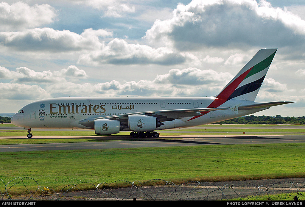 Aircraft Photo of A6-EEN | Airbus A380-861 | Emirates | AirHistory.net #221992