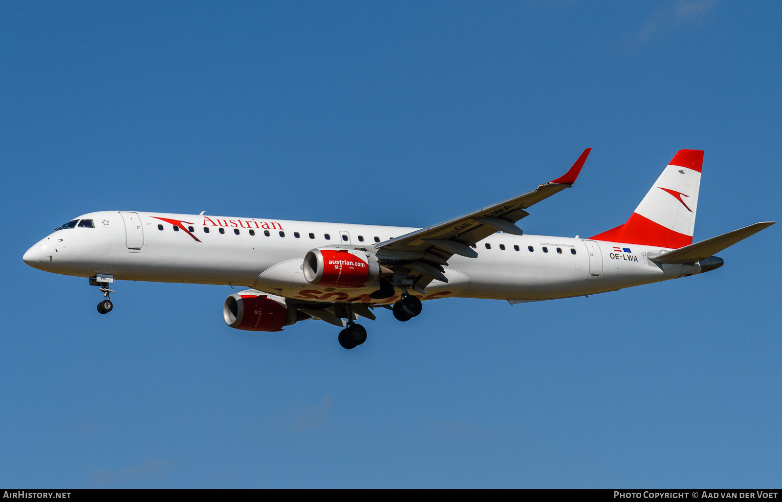 Aircraft Photo of OE-LWA | Embraer 195LR (ERJ-190-200LR) | Austrian Airlines | AirHistory.net #222013