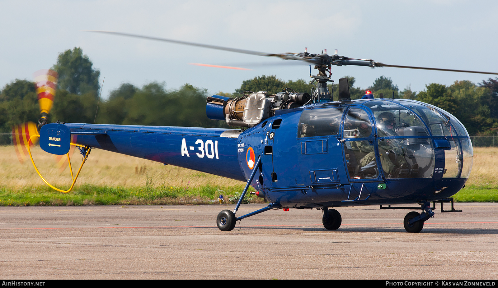 Aircraft Photo of A-301 | Sud SA-316B Alouette III | Netherlands - Air Force | AirHistory.net #222144