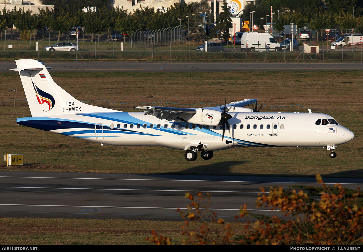 Aircraft Photo of F-WWEK | ATR ATR-72-600 (ATR-72-212A) | Bangkok Airways | AirHistory.net #222150