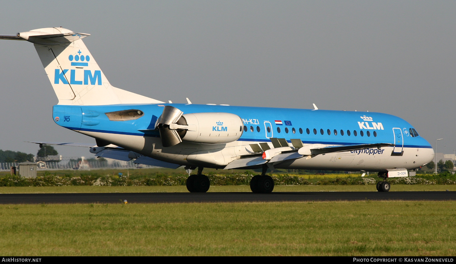 Aircraft Photo of PH-KZI | Fokker 70 (F28-0070) | KLM Cityhopper | AirHistory.net #222232