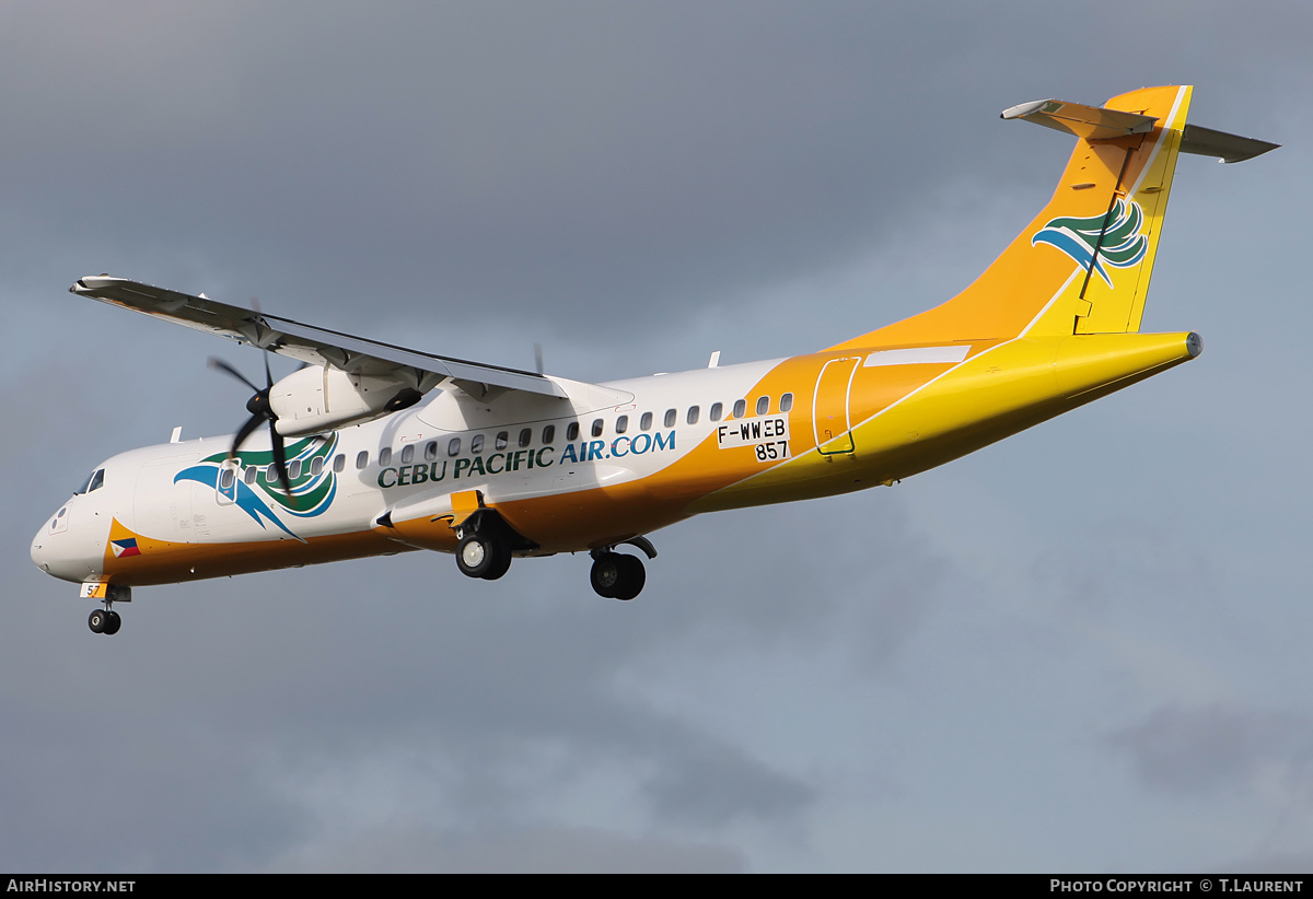 Aircraft Photo of F-WWEB | ATR ATR-72-500 (ATR-72-212A) | Cebu Pacific Air | AirHistory.net #222275