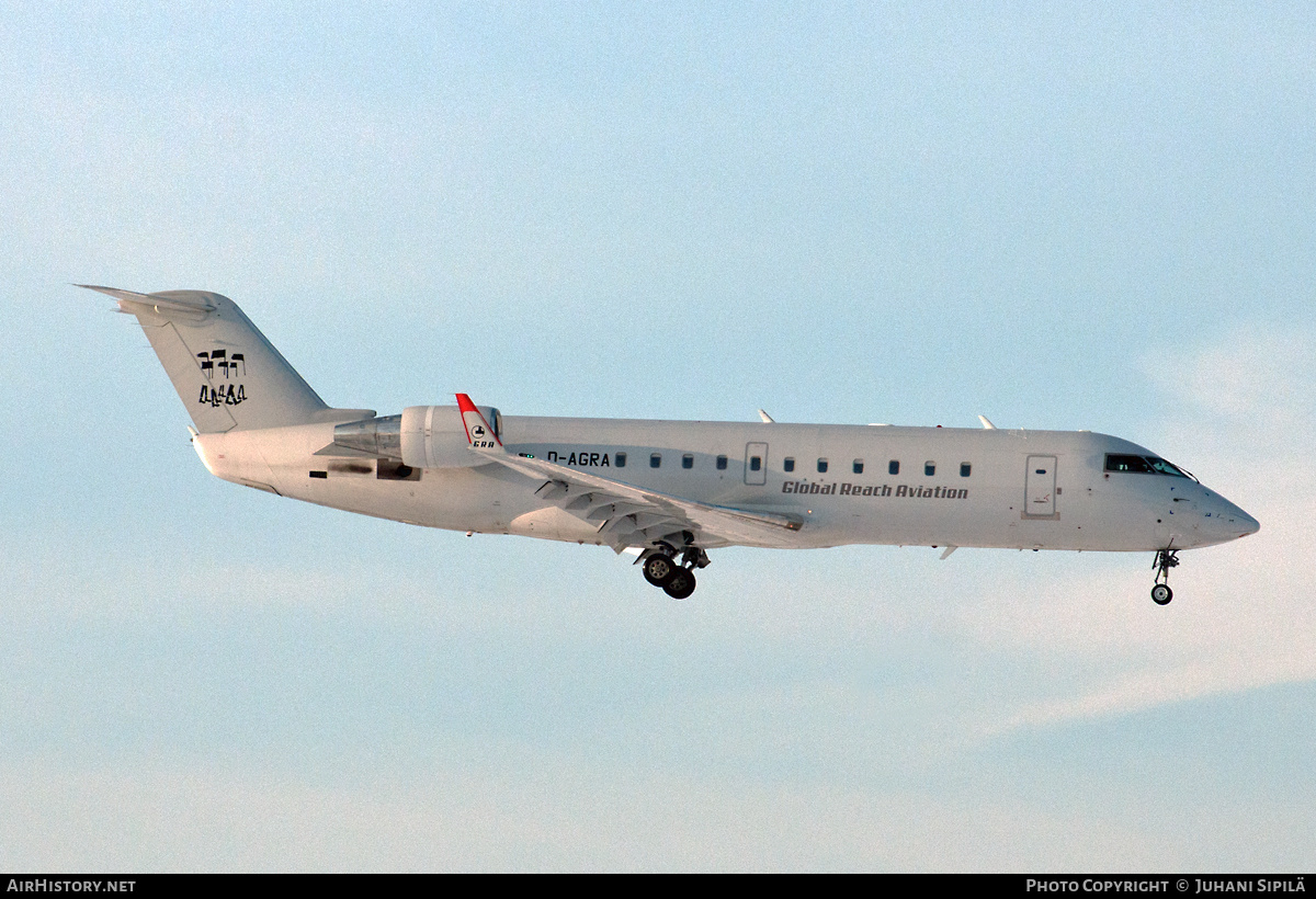 Aircraft Photo of D-AGRA | Bombardier CRJ-200LR (CL-600-2B19) | Global Reach Aviation - GRA | AirHistory.net #222452
