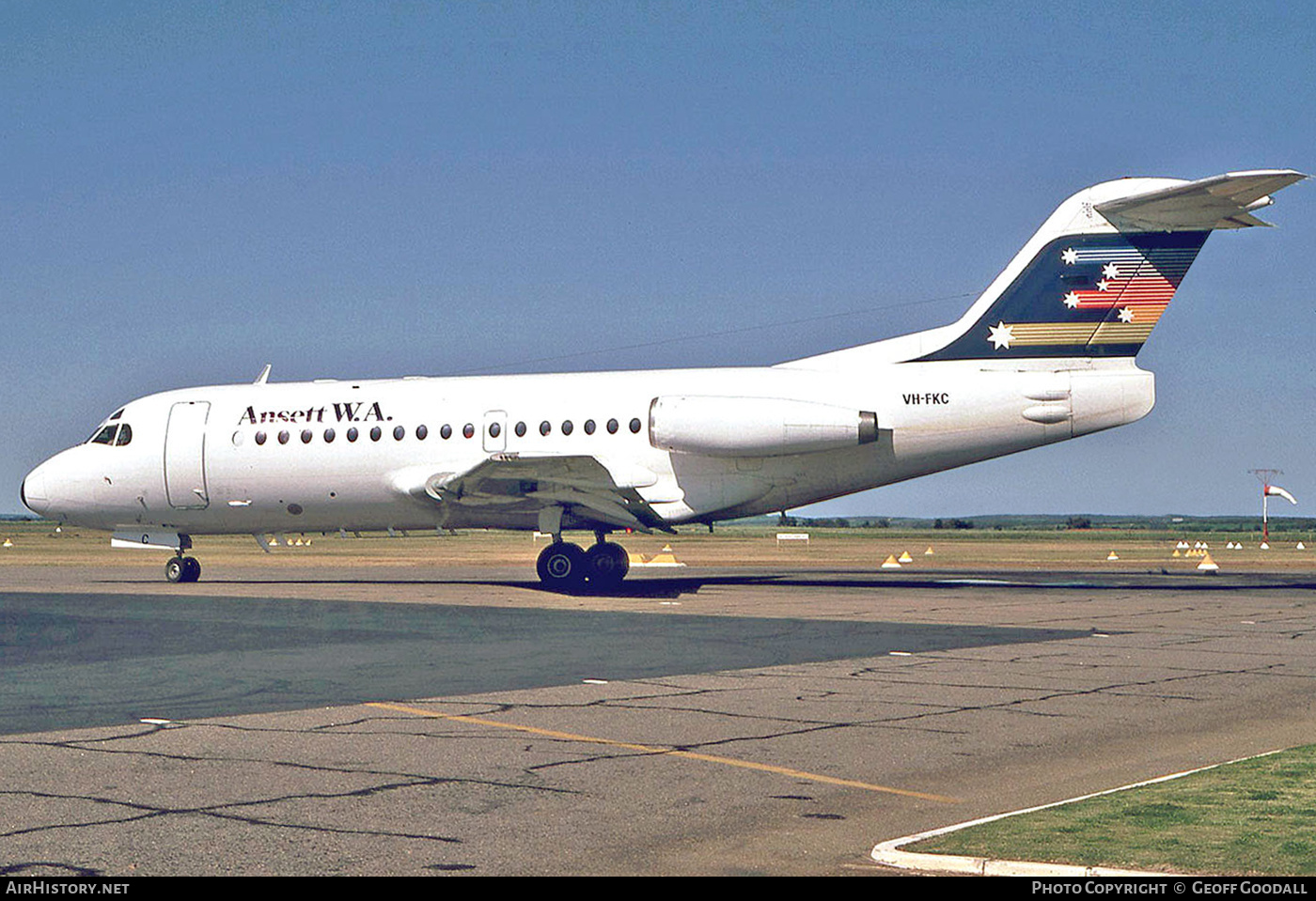 Aircraft Photo of VH-FKC | Fokker F28-1000 Fellowship | Ansett W.A. | AirHistory.net #222501
