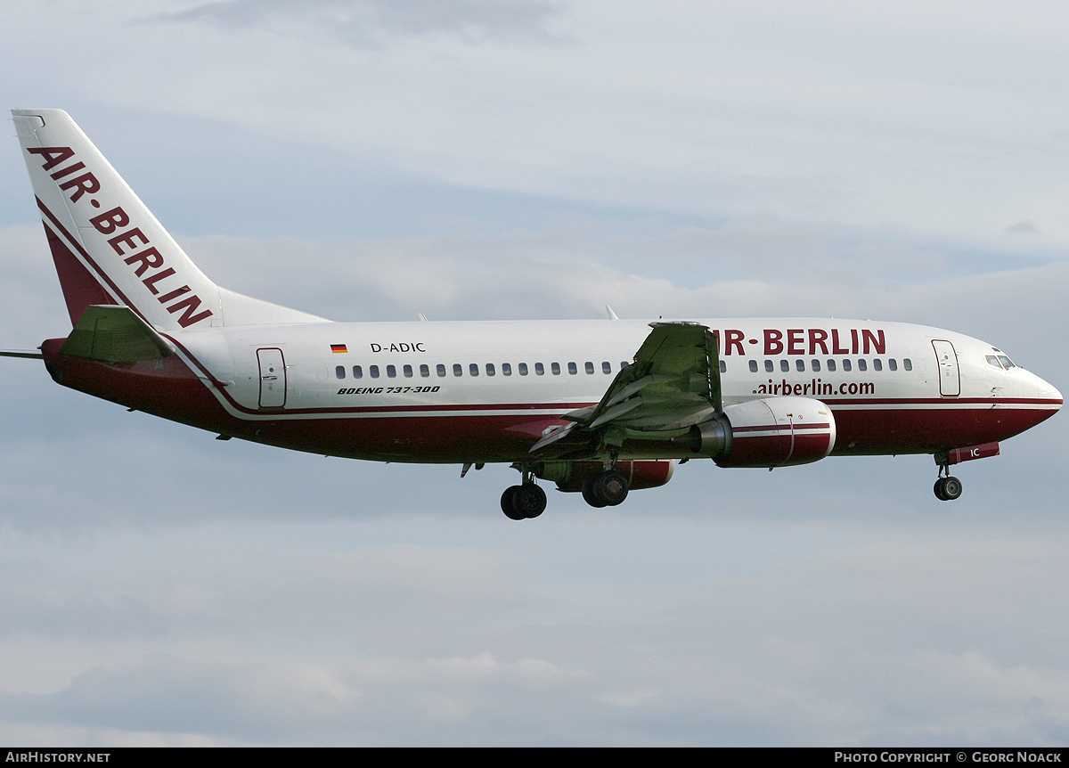 Aircraft Photo of D-ADIC | Boeing 737-36Q | Air Berlin | AirHistory.net #222612