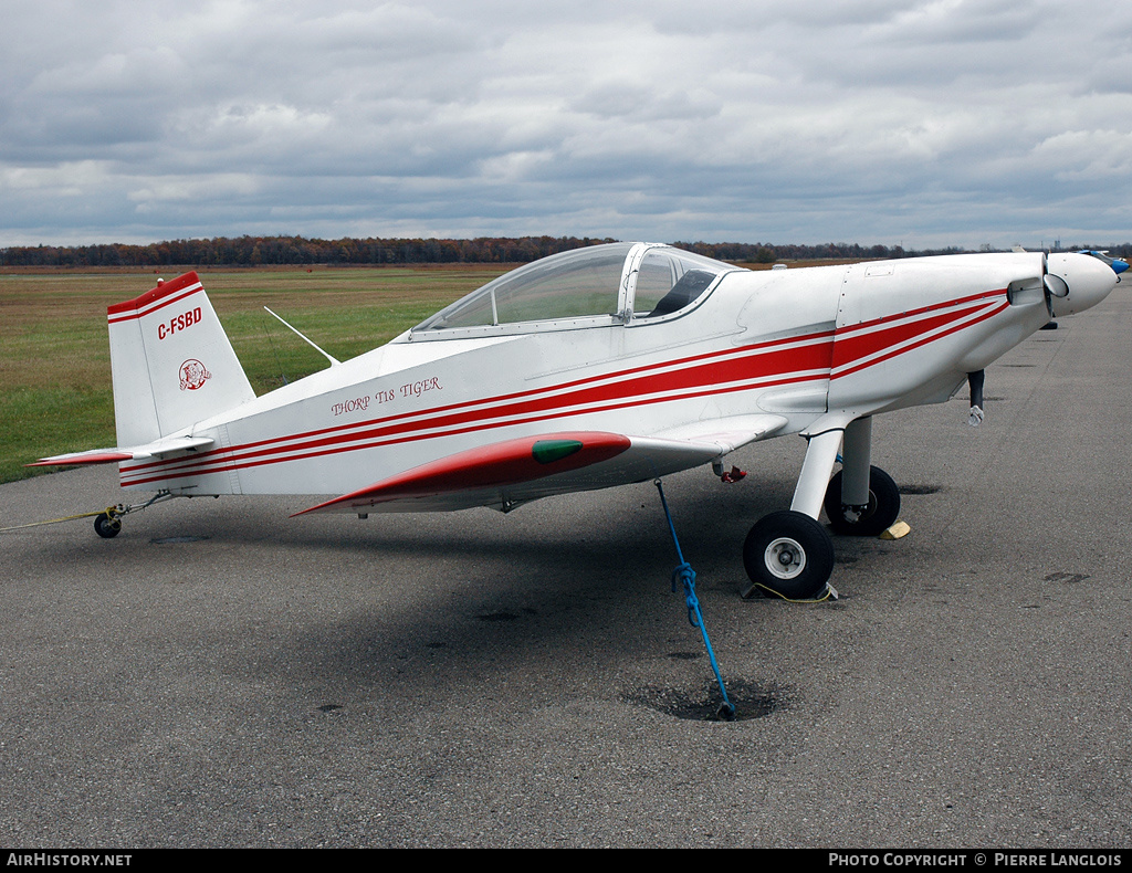Aircraft Photo of C-FSBD | Thorp T-18 Tiger | AirHistory.net #222633