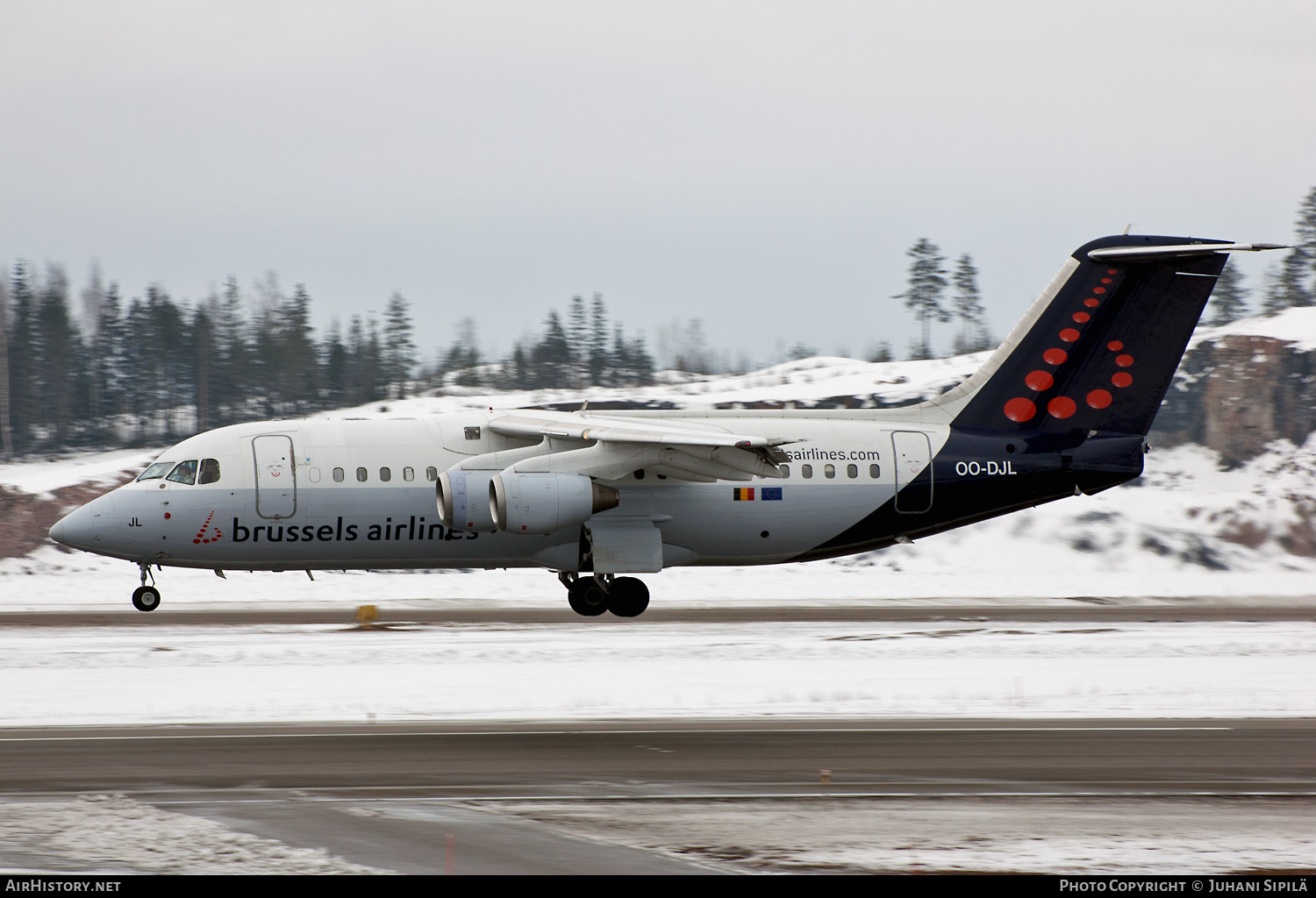 Aircraft Photo of OO-DJL | British Aerospace Avro 146-RJ85 | Brussels Airlines | AirHistory.net #222728