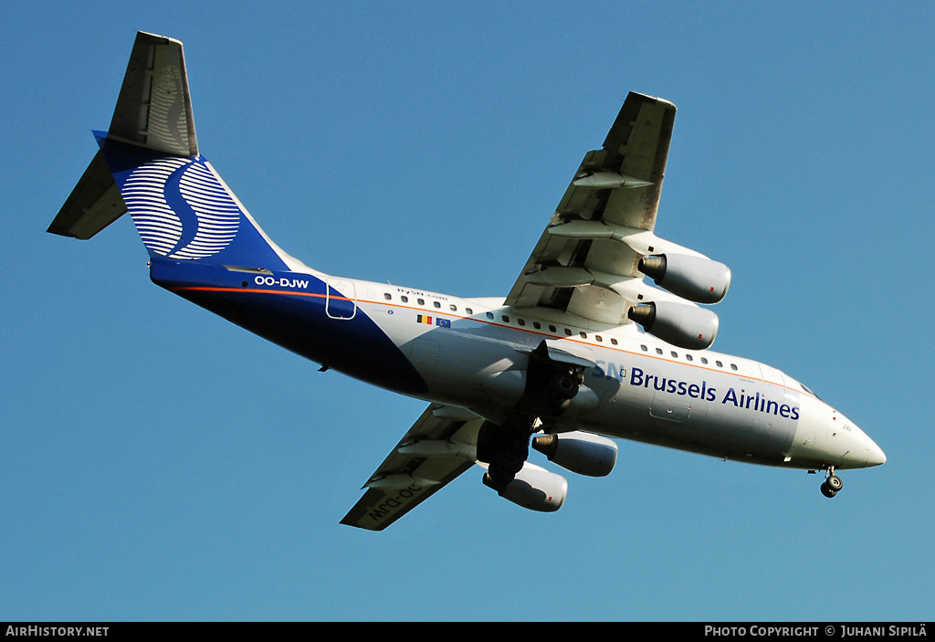 Aircraft Photo of OO-DJW | British Aerospace Avro 146-RJ85 | SN Brussels Airlines | AirHistory.net #222767