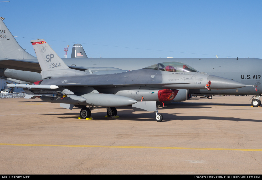 Aircraft Photo of 91-0344 / AF91-344 | Lockheed F-16CJ Fighting Falcon | USA - Air Force | AirHistory.net #222782