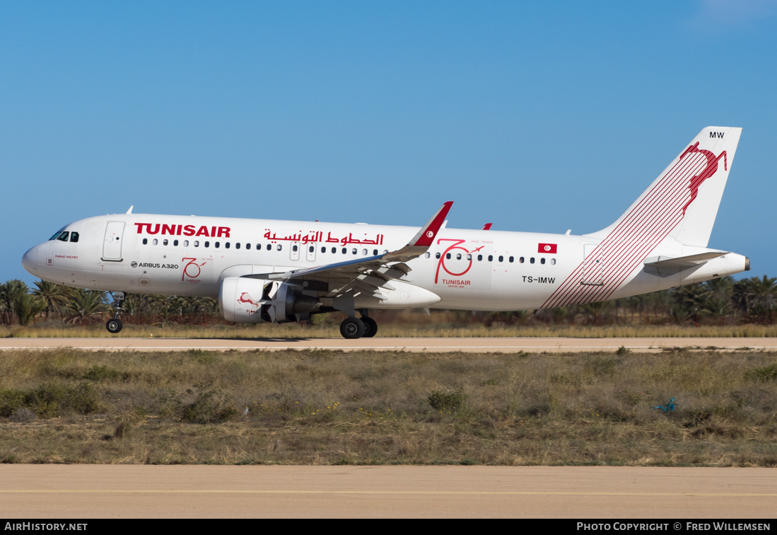 Aircraft Photo of TS-IMW | Airbus A320-214 | Tunisair | AirHistory.net #222786