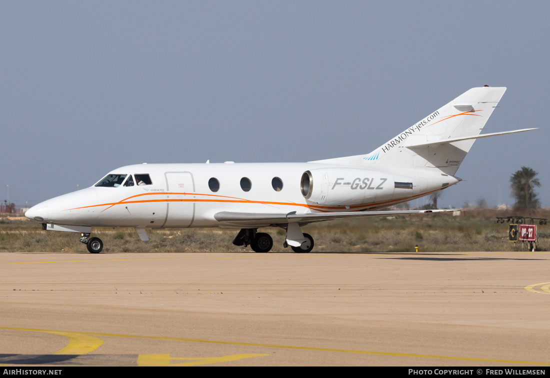 Aircraft Photo of F-GSLZ | Dassault Falcon 100 | Harmony Jets | AirHistory.net #222794