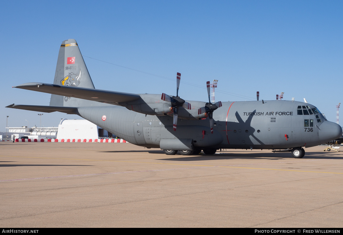 Aircraft Photo of 58-0736 | Lockheed C-130B Hercules (L-282) | Turkey - Air Force | AirHistory.net #222802