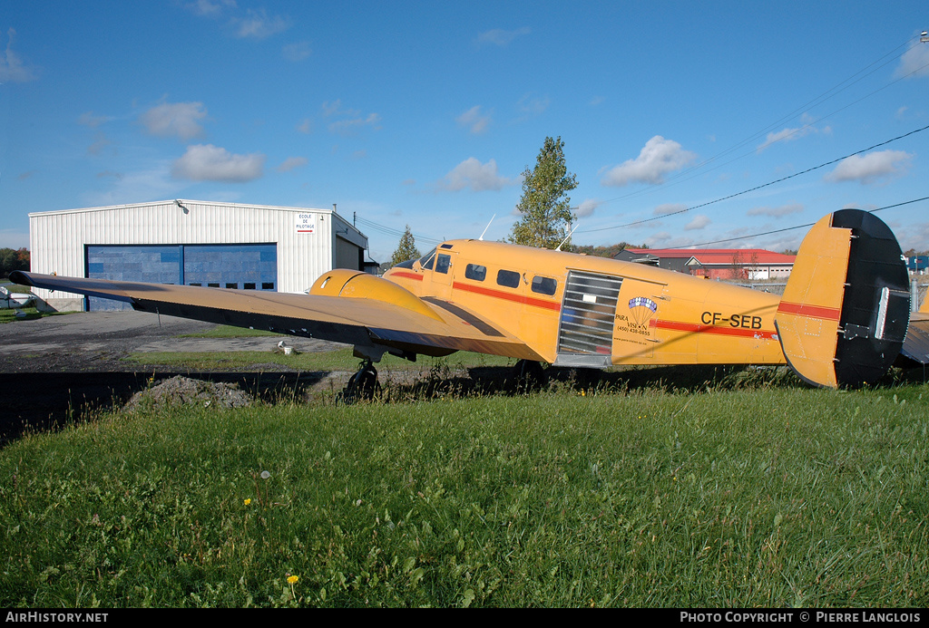 Aircraft Photo of CF-SEB | Beech D18S | Para Vision | AirHistory.net #222839