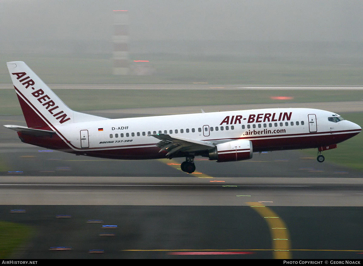 Aircraft Photo of D-ADIF | Boeing 737-3L9 | Air Berlin | AirHistory.net #222859