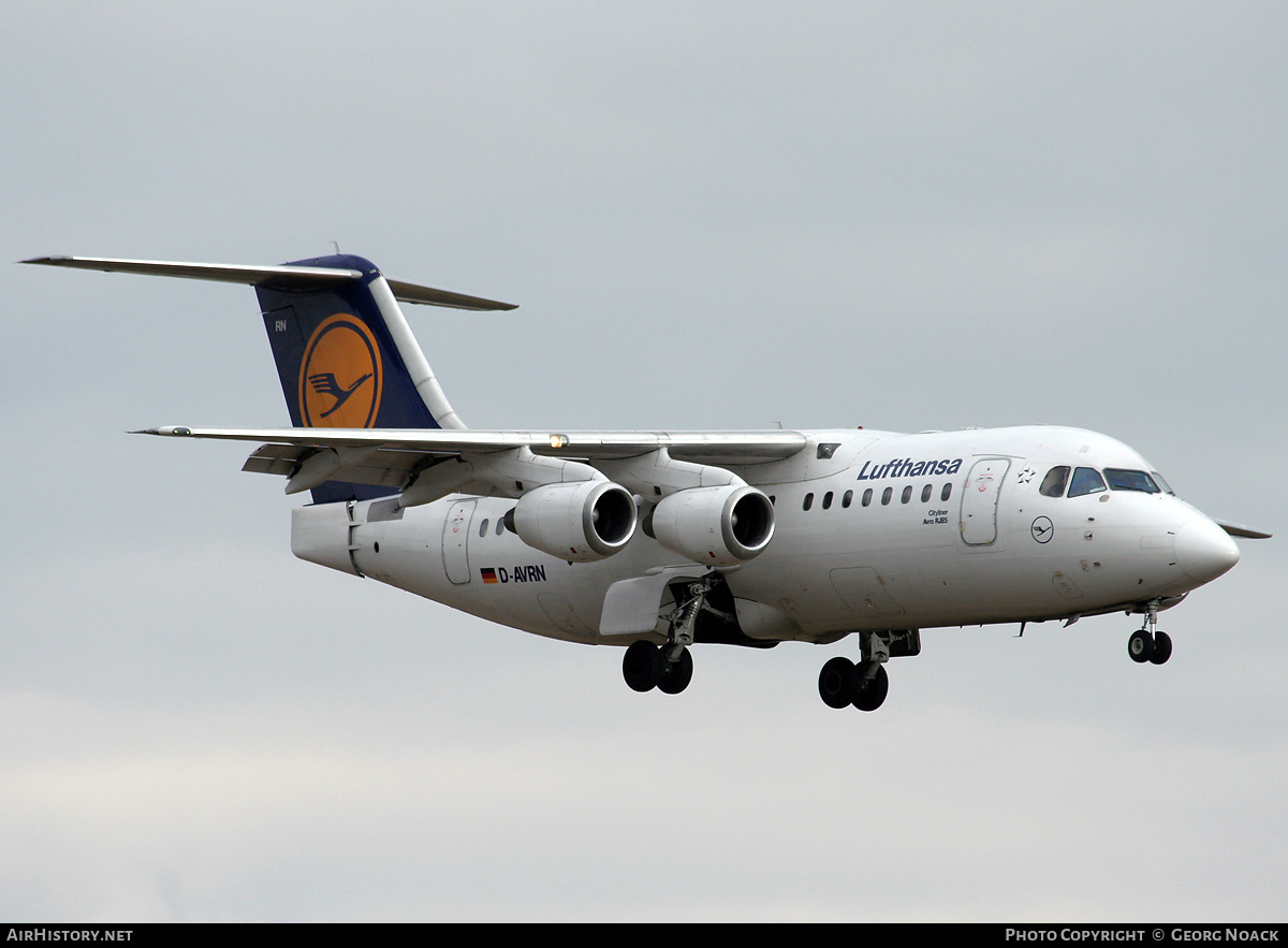 Aircraft Photo of D-AVRN | British Aerospace Avro 146-RJ85 | Lufthansa | AirHistory.net #222866