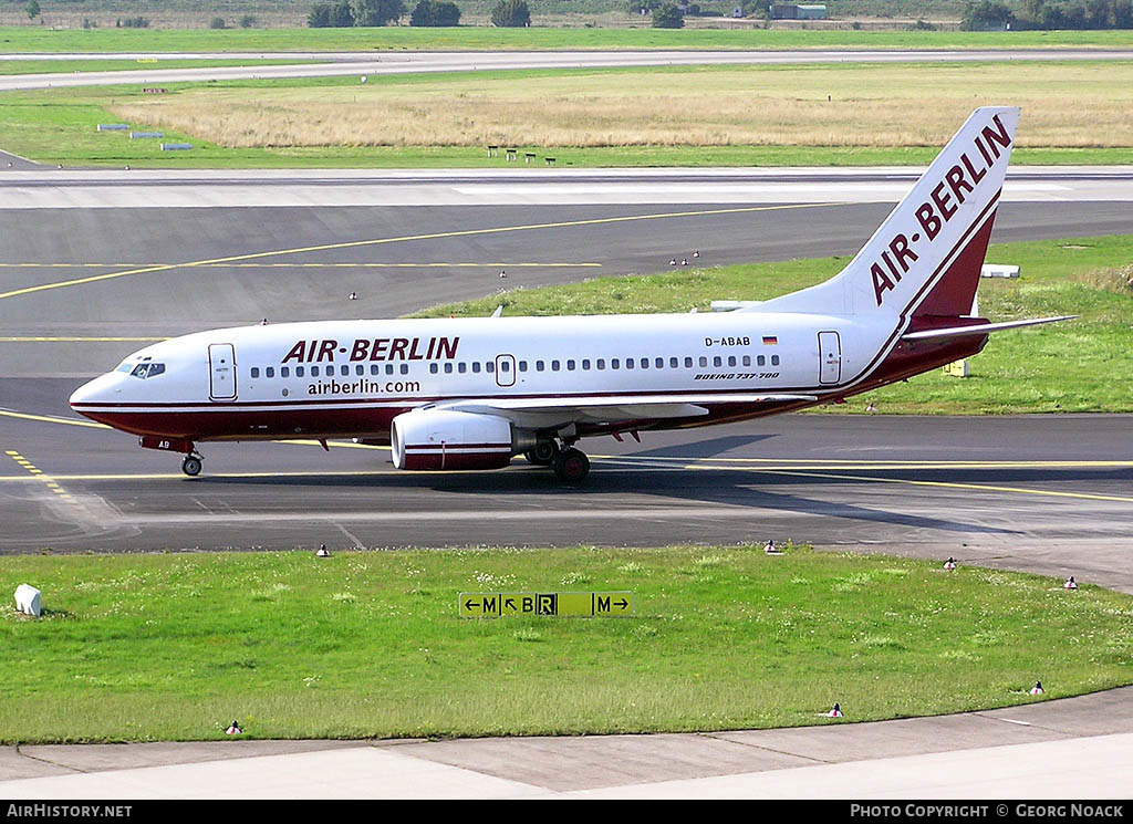 Aircraft Photo of D-ABAB | Boeing 737-76Q | Air Berlin | AirHistory.net #222867