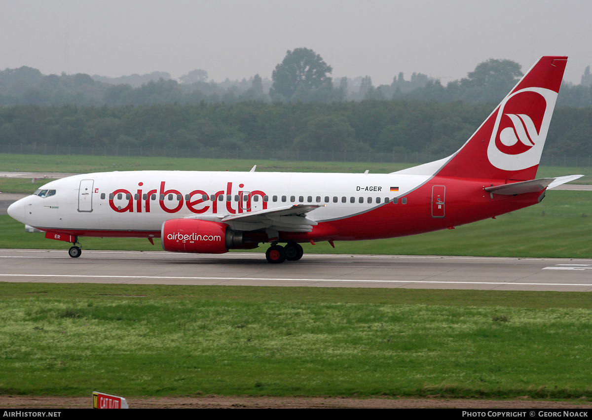 Aircraft Photo of D-AGER | Boeing 737-75B | Air Berlin | AirHistory.net #222884