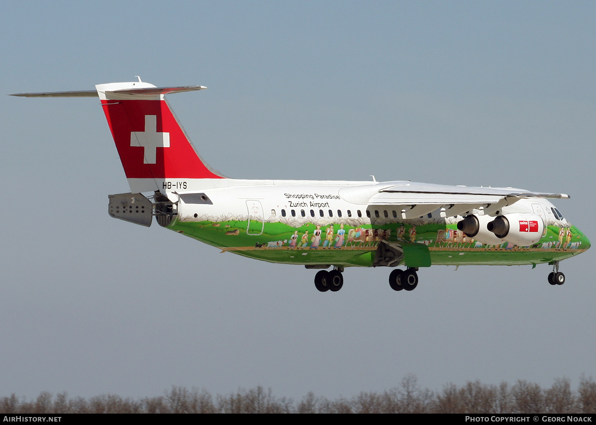 Aircraft Photo of HB-IYS | BAE Systems Avro 146-RJ100 | Swiss International Air Lines | AirHistory.net #222890