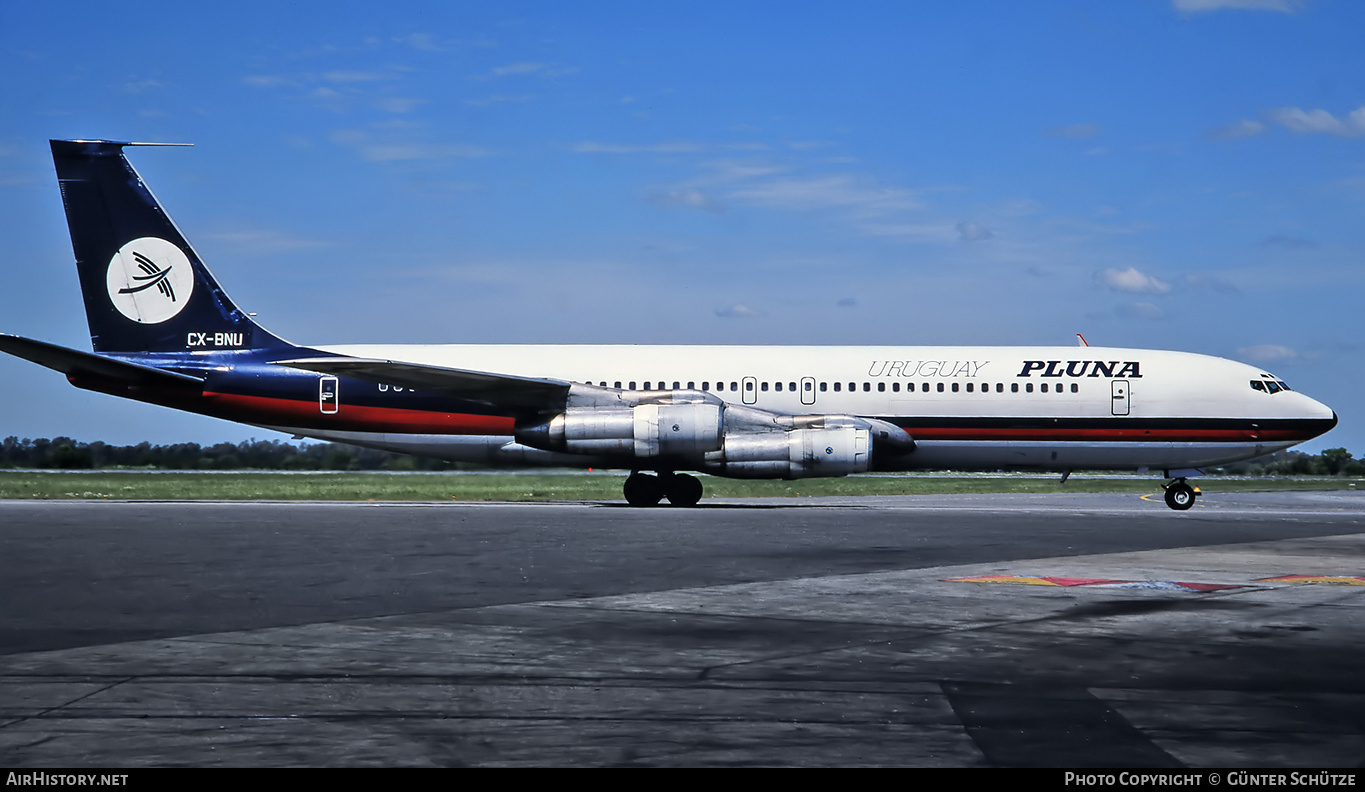 Aircraft Photo of CX-BNU | Boeing 707-387B | PLUNA Líneas Aéreas Uruguayas | AirHistory.net #223058