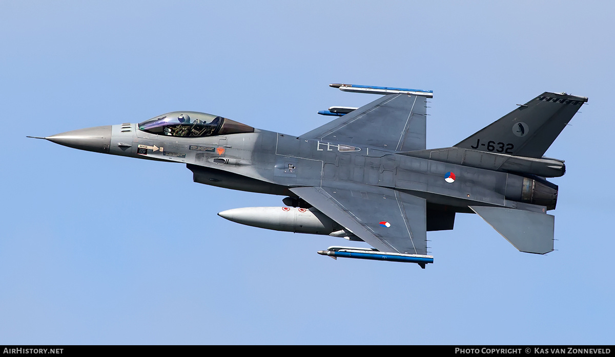 Aircraft Photo of J-632 | General Dynamics F-16AM Fighting Falcon | Netherlands - Air Force | AirHistory.net #223092