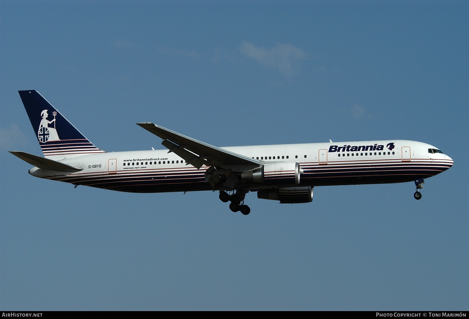 Aircraft Photo of G-OBYD | Boeing 767-304/ER | Britannia Airways | AirHistory.net #223271
