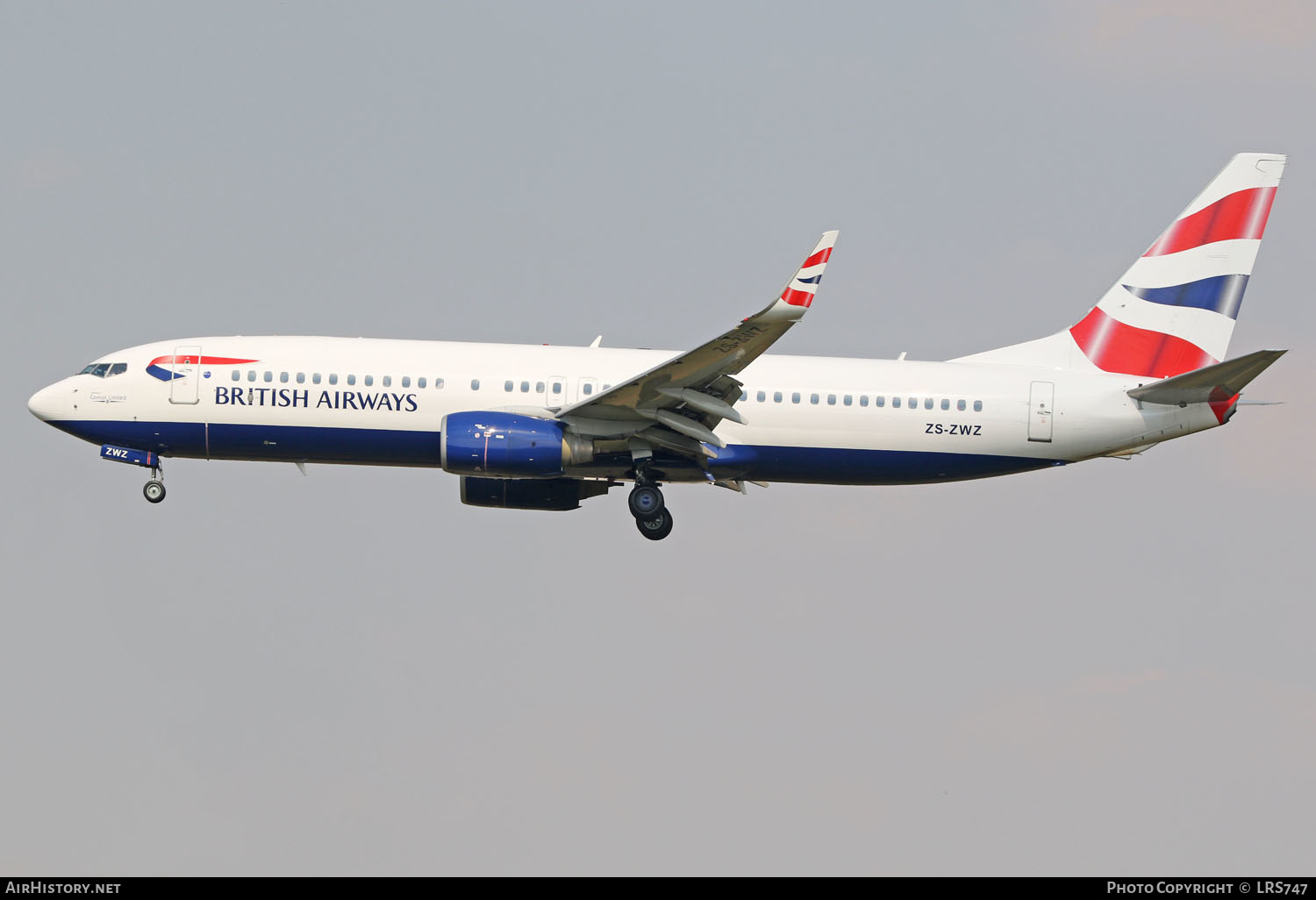 Aircraft Photo of ZS-ZWZ | Boeing 737-8KN | British Airways | AirHistory.net #223447