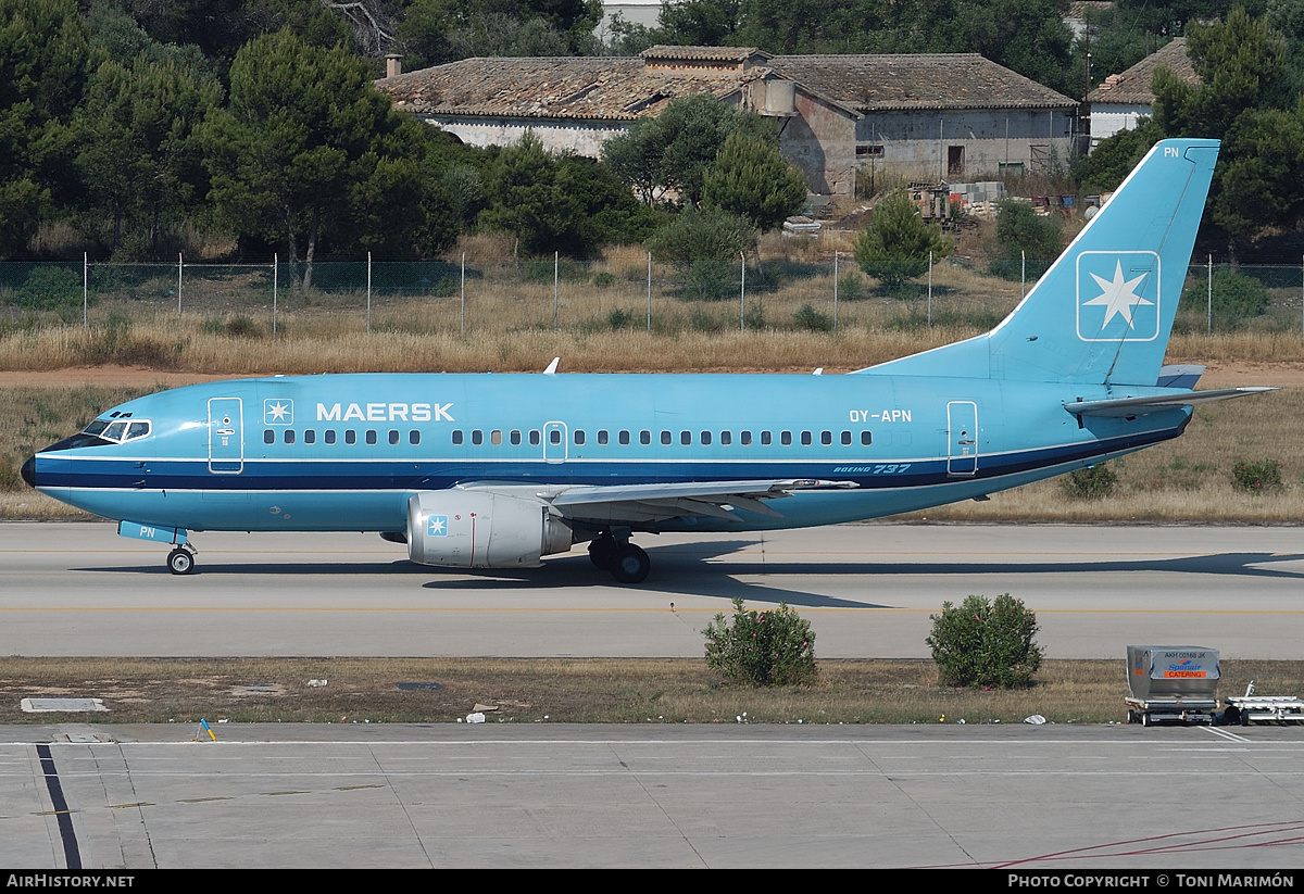 Aircraft Photo of OY-APN | Boeing 737-5L9 | Maersk Air | AirHistory.net #223505