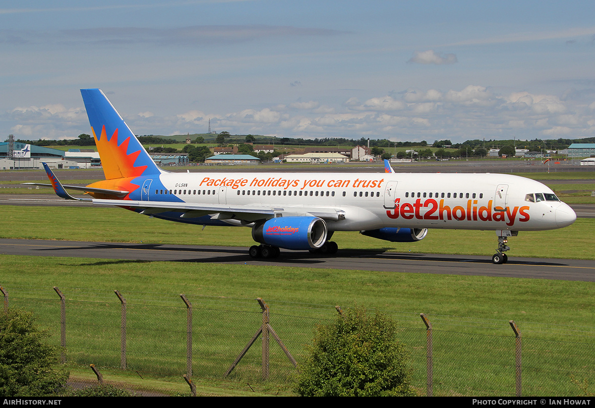 Aircraft Photo of G-LSAN | Boeing 757-2K2 | Jet2 Holidays | AirHistory.net #223536