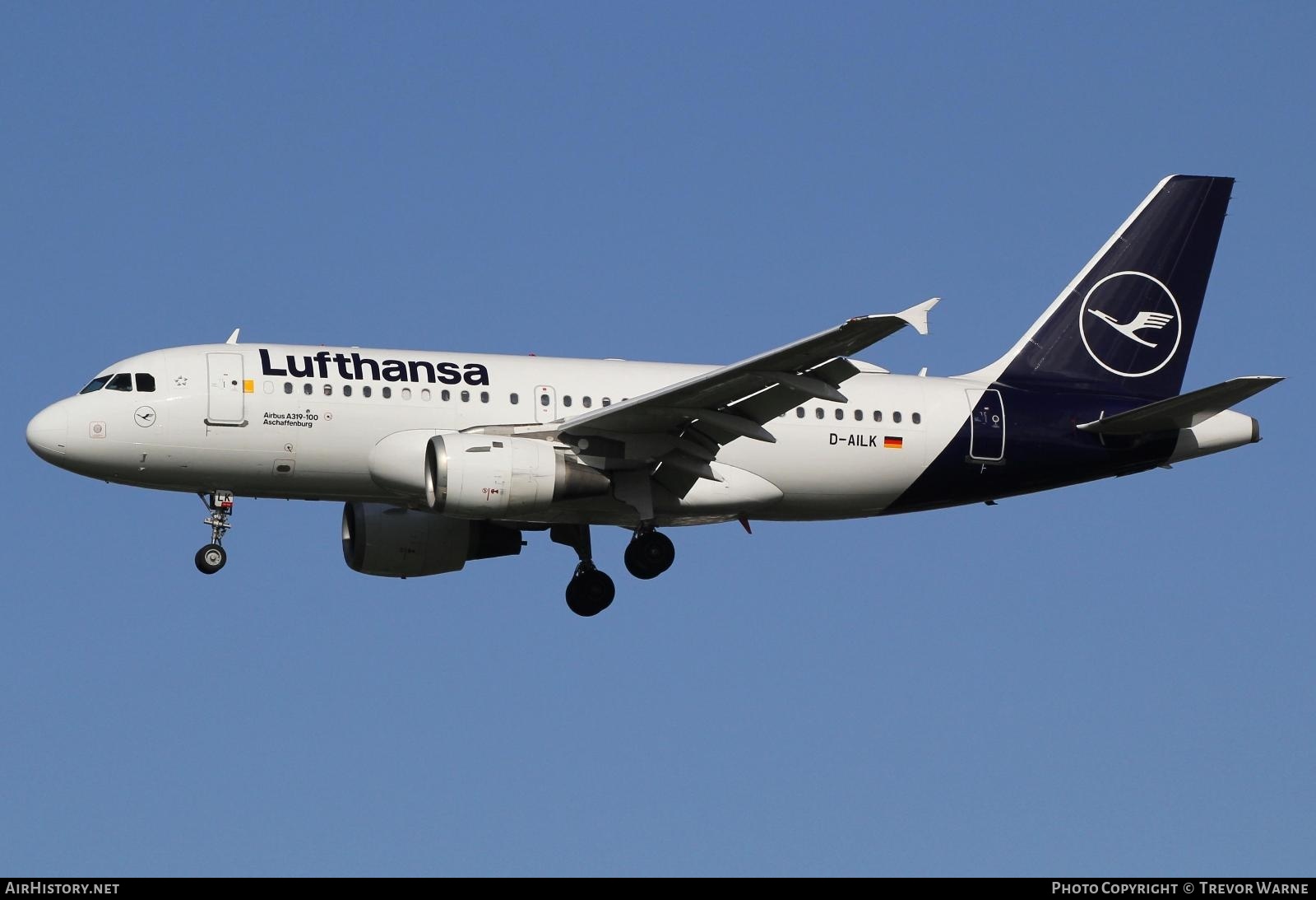 Aircraft Photo of D-AILK | Airbus A319-114 | Lufthansa | AirHistory.net #223543