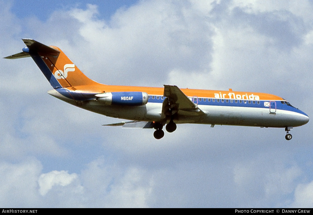 Aircraft Photo of N60AF | Douglas DC-9-15 | Air Florida | AirHistory.net #223545