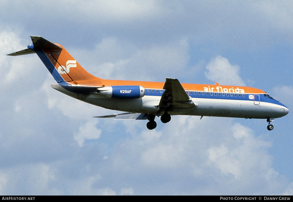 Aircraft Photo of N29AF | Douglas DC-9-15 | Air Florida | AirHistory.net #223549