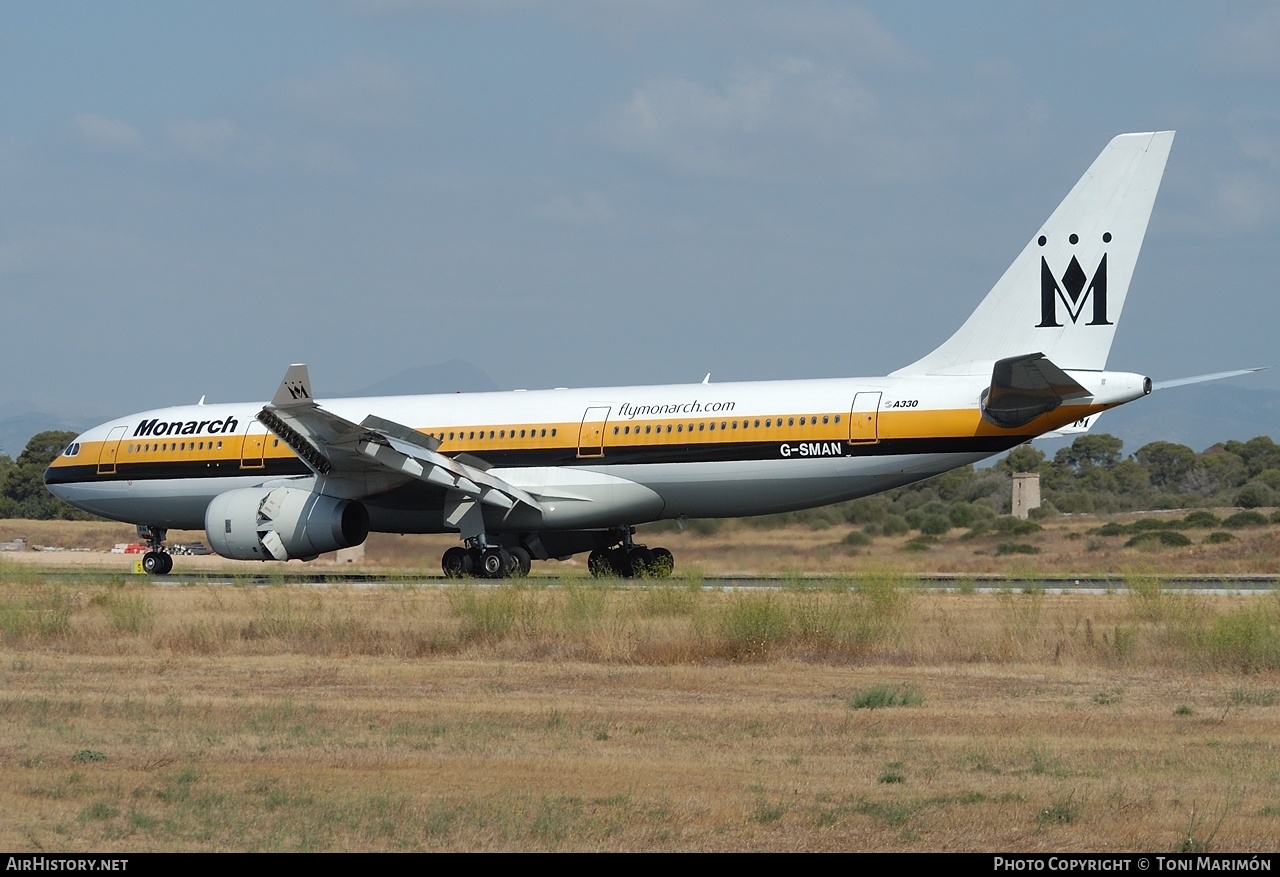 Aircraft Photo of G-SMAN | Airbus A330-243 | Monarch Airlines | AirHistory.net #223552