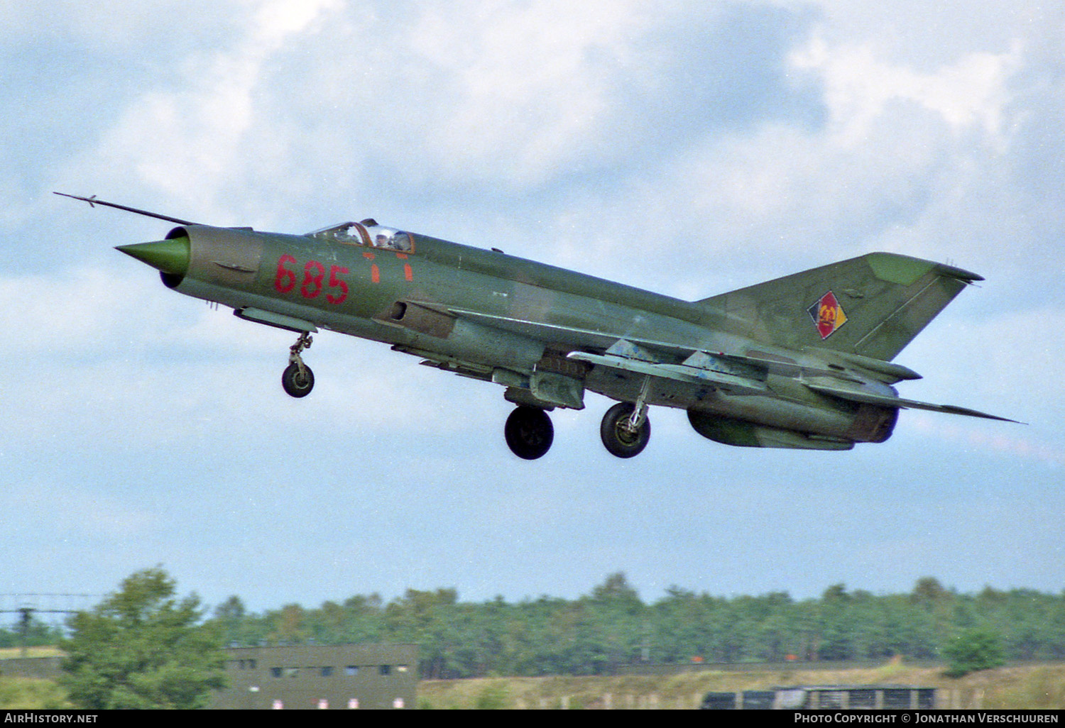 Aircraft Photo of 685 | Mikoyan-Gurevich MiG-21MF | East Germany - Air Force | AirHistory.net #223613