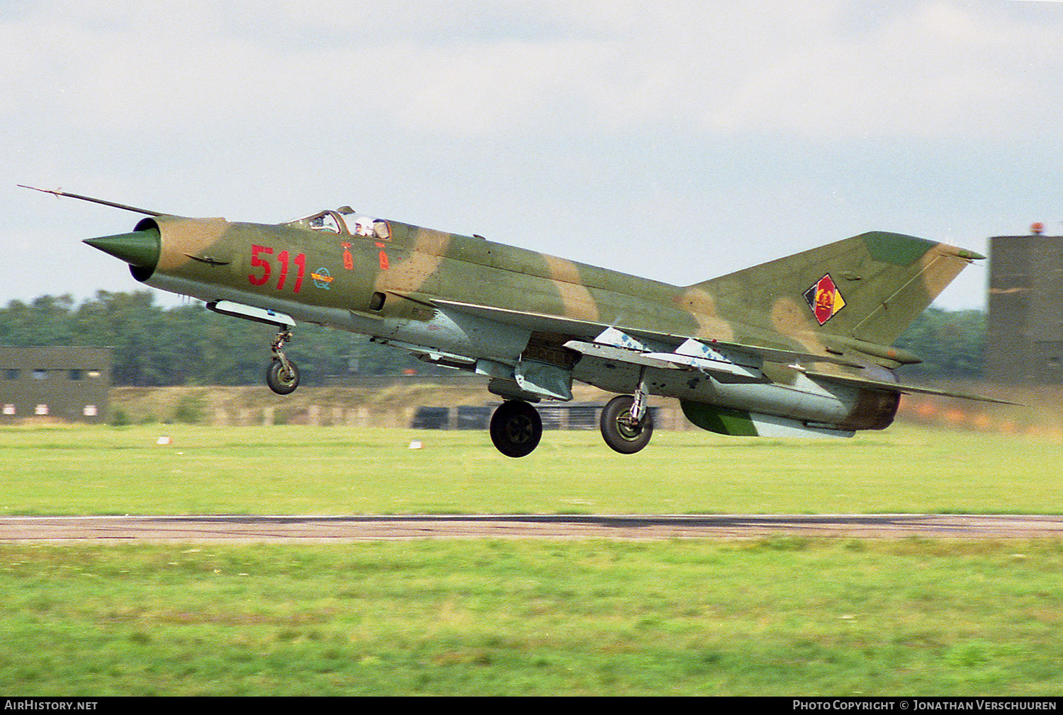 Aircraft Photo of 511 | Mikoyan-Gurevich MiG-21MF | East Germany - Air Force | AirHistory.net #223615