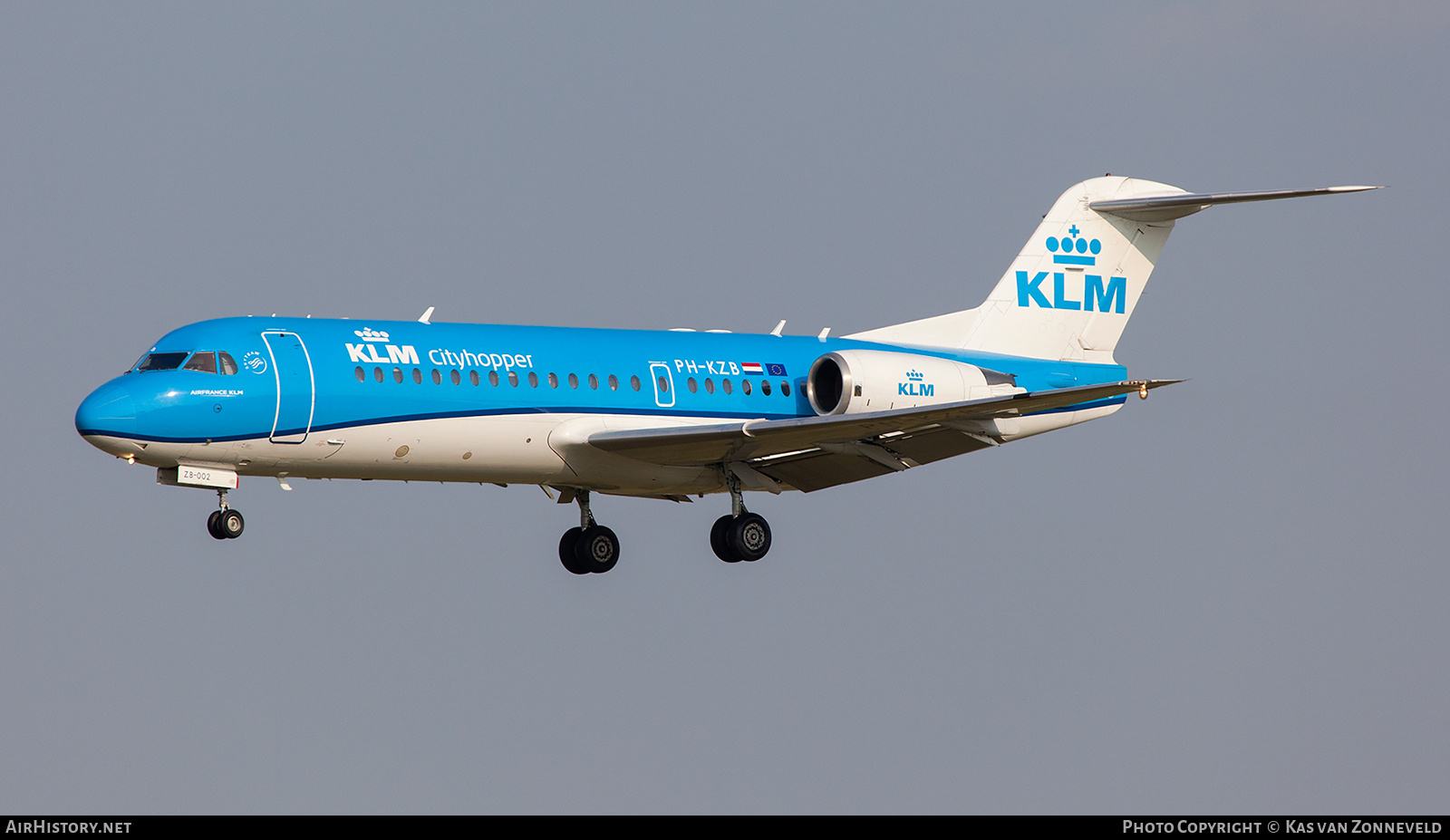 Aircraft Photo of PH-KZB | Fokker 70 (F28-0070) | KLM Cityhopper | AirHistory.net #223654