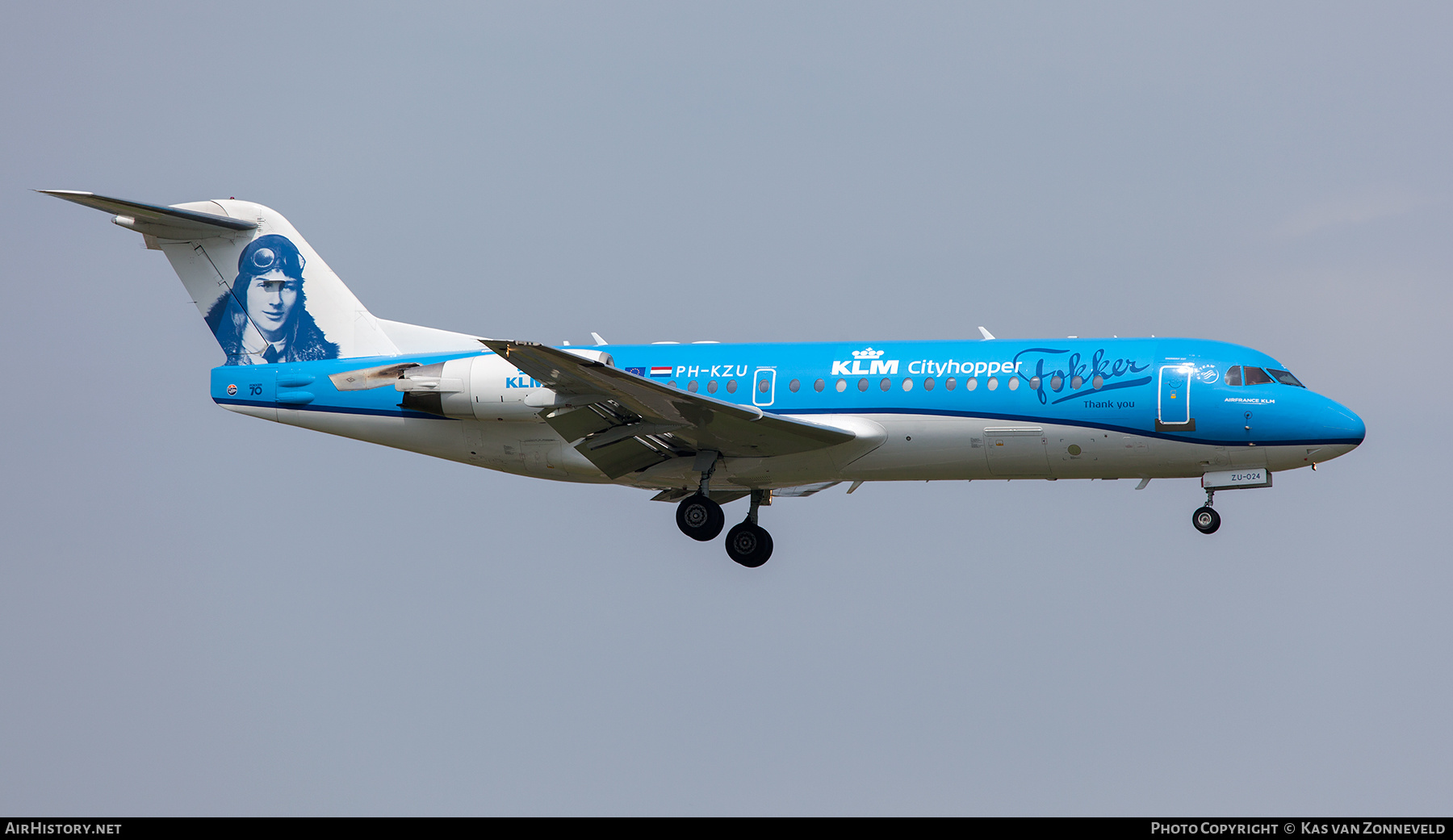 Aircraft Photo of PH-KZU | Fokker 70 (F28-0070) | KLM Cityhopper | AirHistory.net #223655