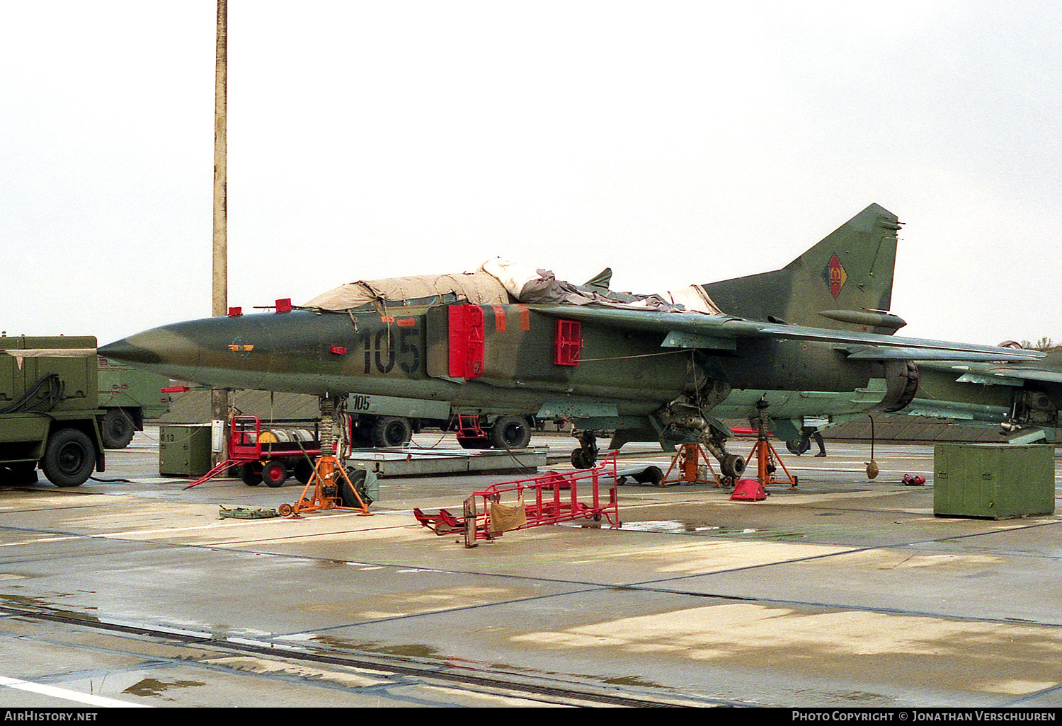 Aircraft Photo of 105 | Mikoyan-Gurevich MiG-23UB | East Germany - Air Force | AirHistory.net #223732