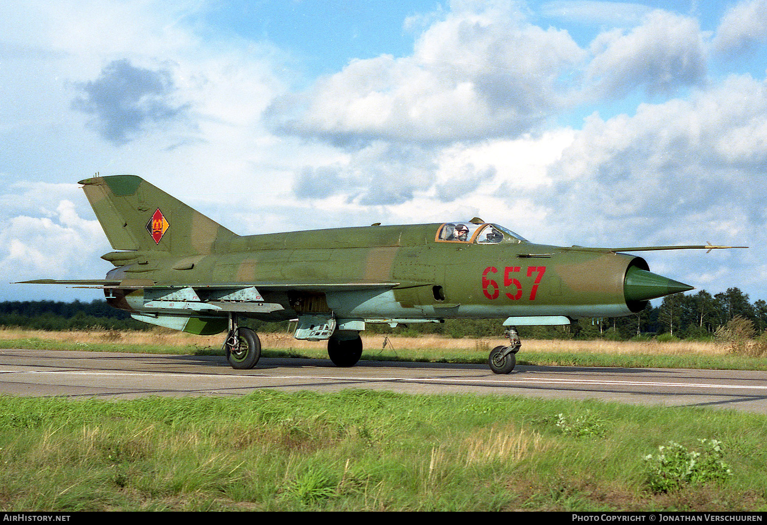Aircraft Photo of 657 | Mikoyan-Gurevich MiG-21MF | East Germany - Air Force | AirHistory.net #223762