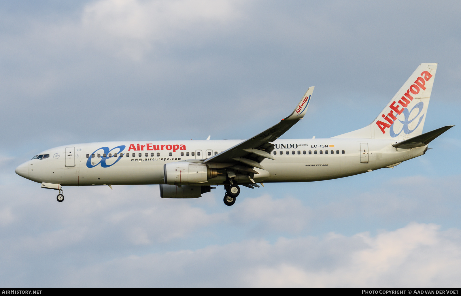 Aircraft Photo of EC-ISN | Boeing 737-86Q | Air Europa | AirHistory.net #223883