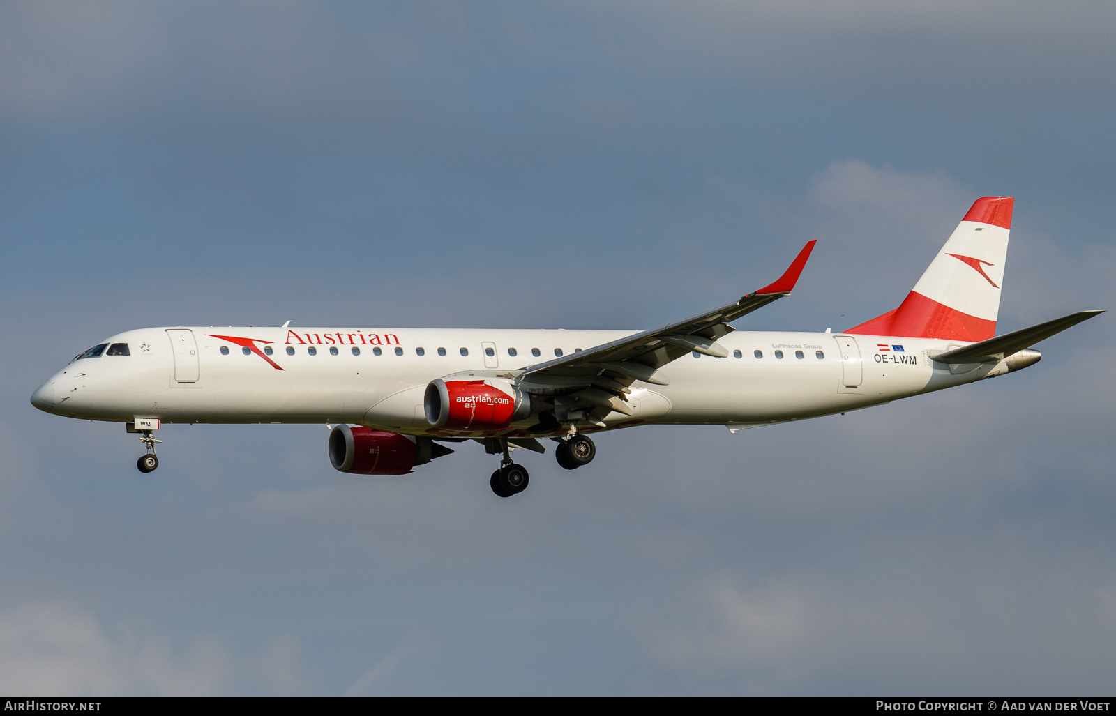 Aircraft Photo of OE-LWM | Embraer 195LR (ERJ-190-200LR) | Austrian Airlines | AirHistory.net #223896